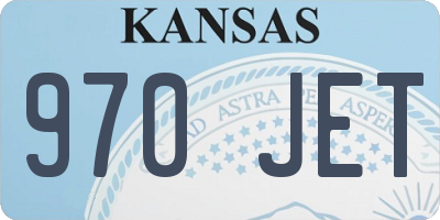 KS license plate 970JET