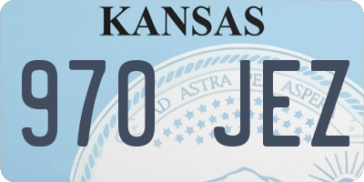 KS license plate 970JEZ