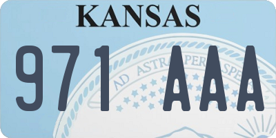 KS license plate 971AAA