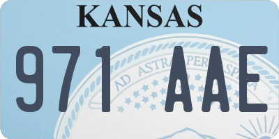 KS license plate 971AAE