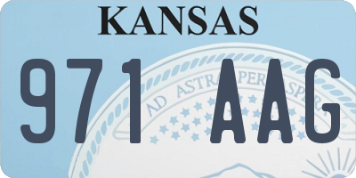 KS license plate 971AAG