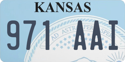 KS license plate 971AAI