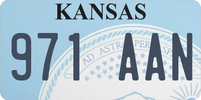 KS license plate 971AAN