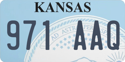 KS license plate 971AAQ