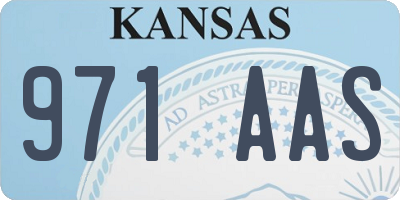 KS license plate 971AAS