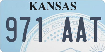 KS license plate 971AAT