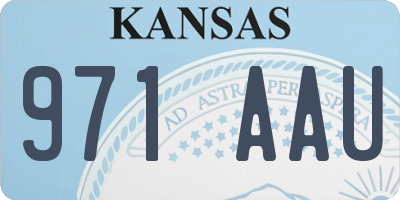 KS license plate 971AAU