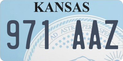 KS license plate 971AAZ