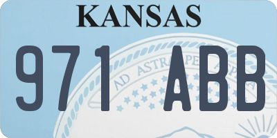 KS license plate 971ABB