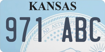 KS license plate 971ABC