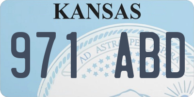 KS license plate 971ABD