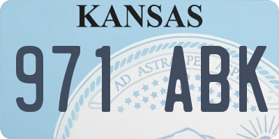 KS license plate 971ABK