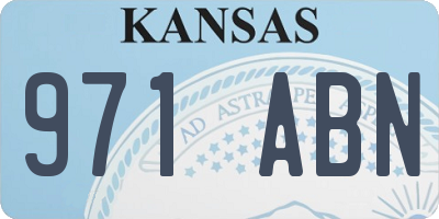 KS license plate 971ABN