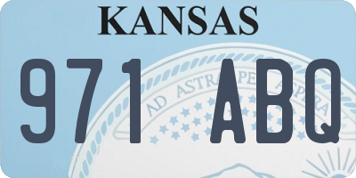 KS license plate 971ABQ
