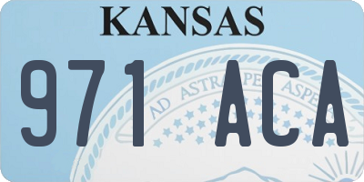 KS license plate 971ACA