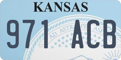 KS license plate 971ACB