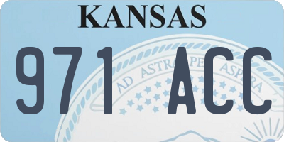 KS license plate 971ACC
