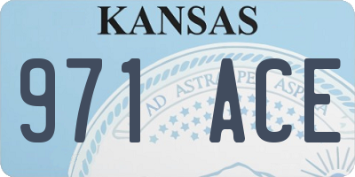 KS license plate 971ACE