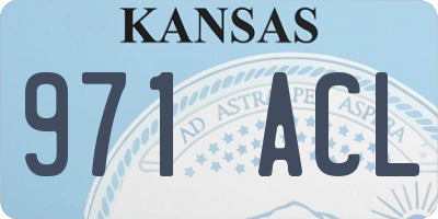 KS license plate 971ACL