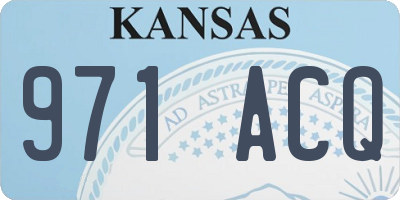 KS license plate 971ACQ
