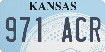 KS license plate 971ACR