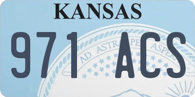KS license plate 971ACS