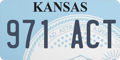 KS license plate 971ACT