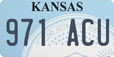 KS license plate 971ACU