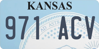 KS license plate 971ACV