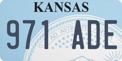 KS license plate 971ADE
