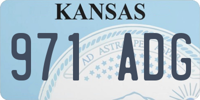KS license plate 971ADG