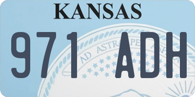 KS license plate 971ADH