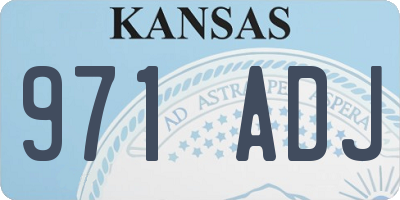 KS license plate 971ADJ