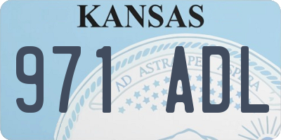 KS license plate 971ADL