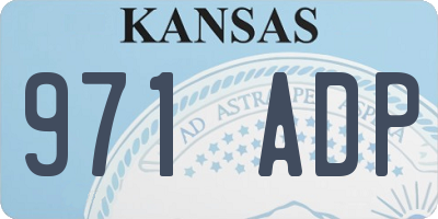 KS license plate 971ADP