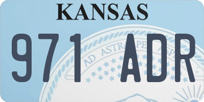 KS license plate 971ADR
