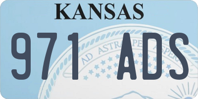 KS license plate 971ADS