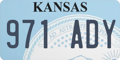 KS license plate 971ADY