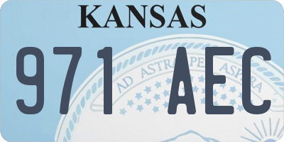 KS license plate 971AEC