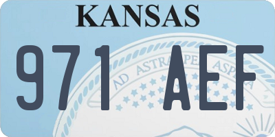 KS license plate 971AEF