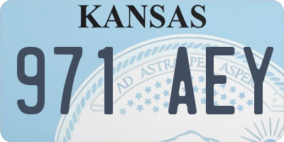 KS license plate 971AEY