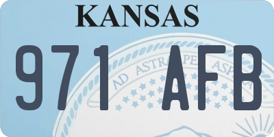 KS license plate 971AFB