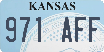 KS license plate 971AFF