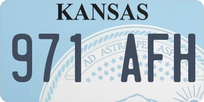 KS license plate 971AFH