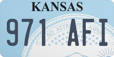 KS license plate 971AFI