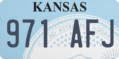KS license plate 971AFJ