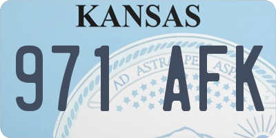 KS license plate 971AFK