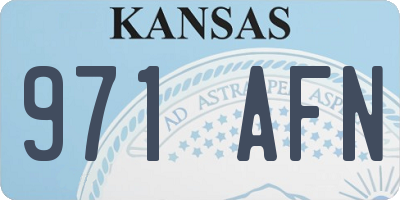 KS license plate 971AFN
