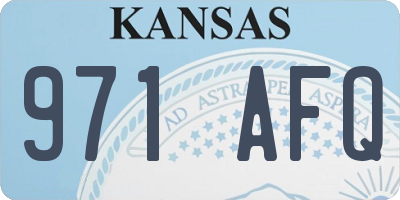 KS license plate 971AFQ