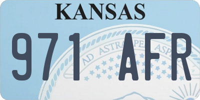 KS license plate 971AFR